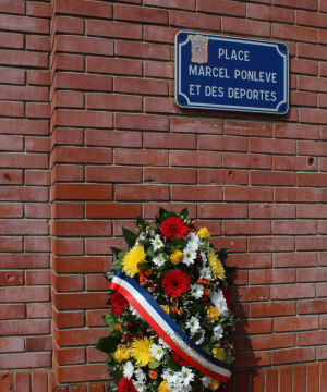 Place devant la gare de Méru en l'honneur de Marcel Ponlevé et des déportés de la guerre.